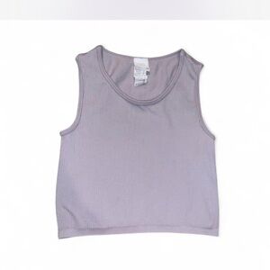 zara purple ribbed tank